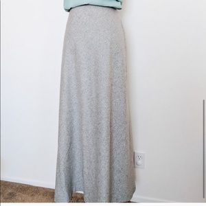 Floor length wool skirt stretch waistband vintage